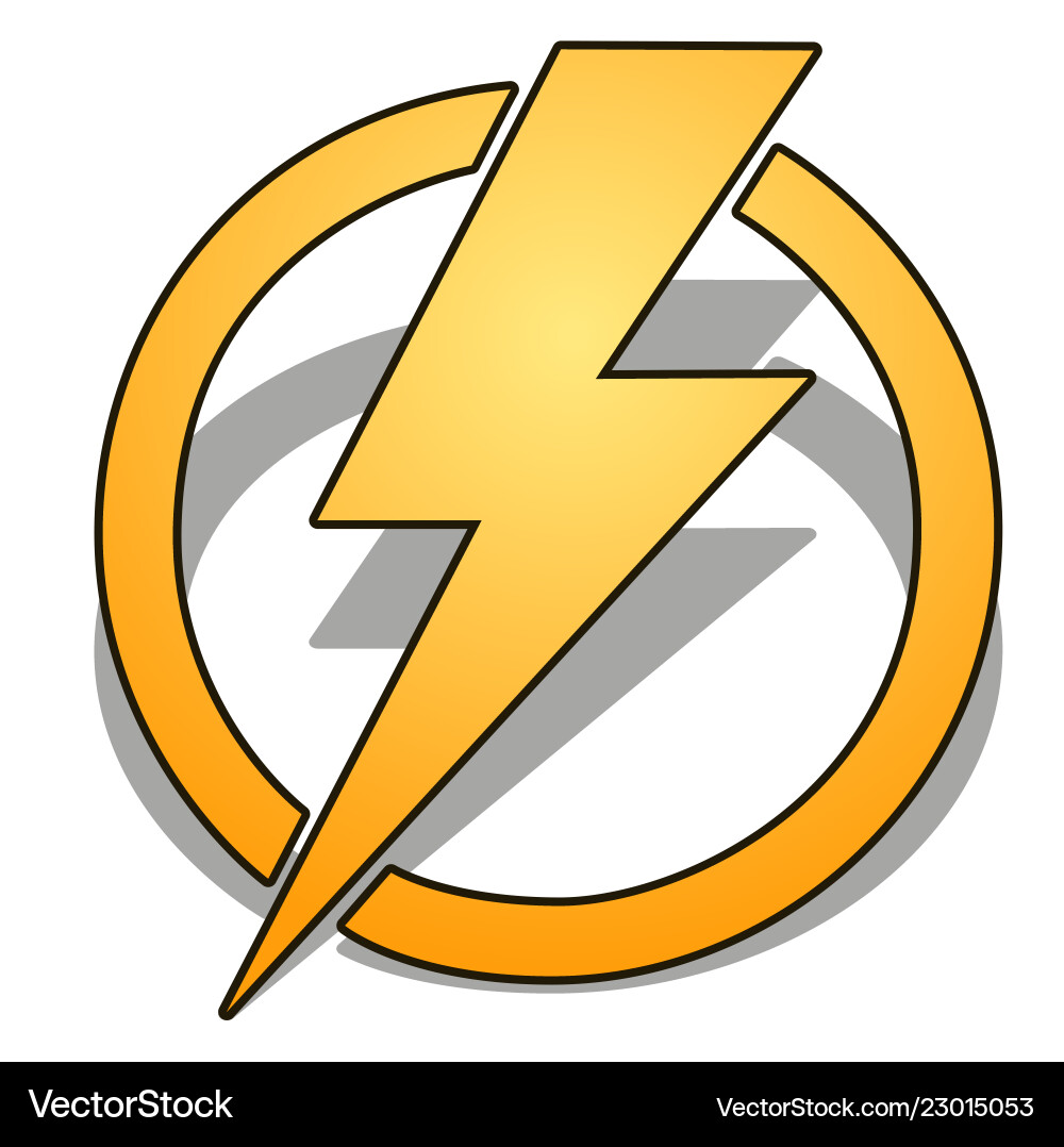 Isolated Thunderbolt Icon vector image