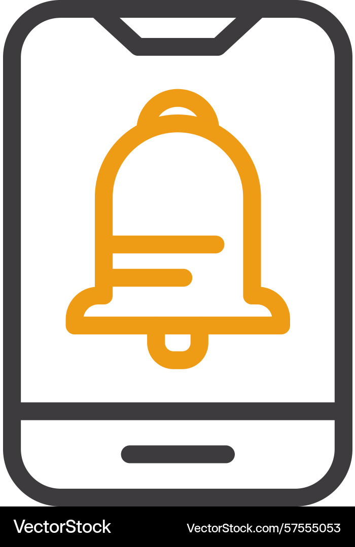 Push notification two color icon Vector Image