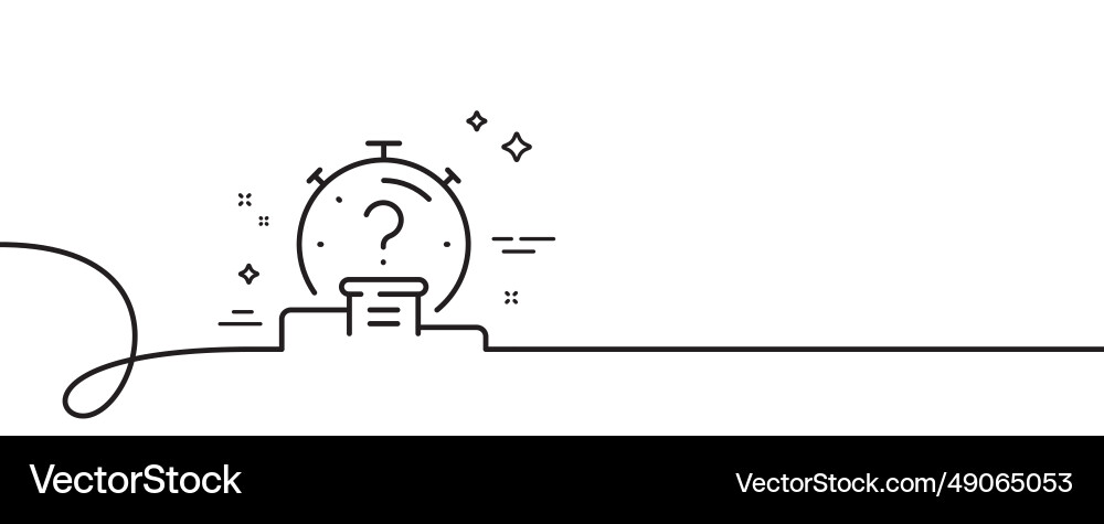 Quiz Line Icon Timer mit Fragezeichen Quiz Line Icon Timer mit Fragezeichen vektorbild