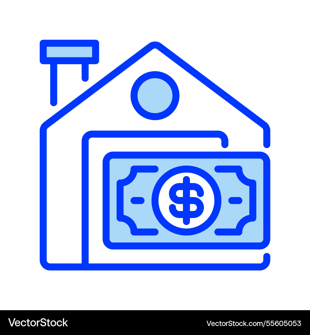 Rental income line icon universal creative Vector Image