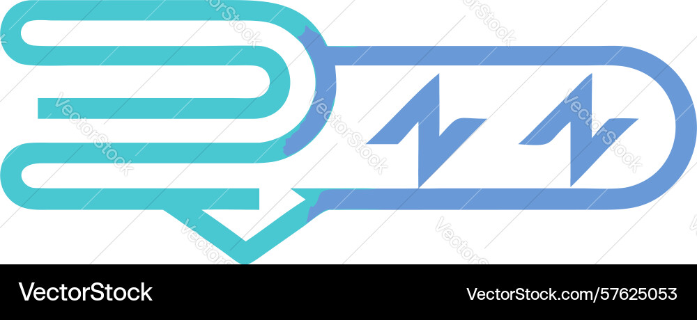 Speech bubble with lightning dynamic Vector Image