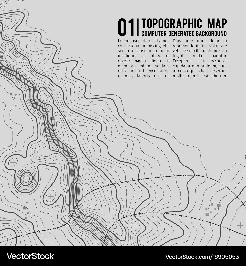 Topographic map background with space for copy vector image