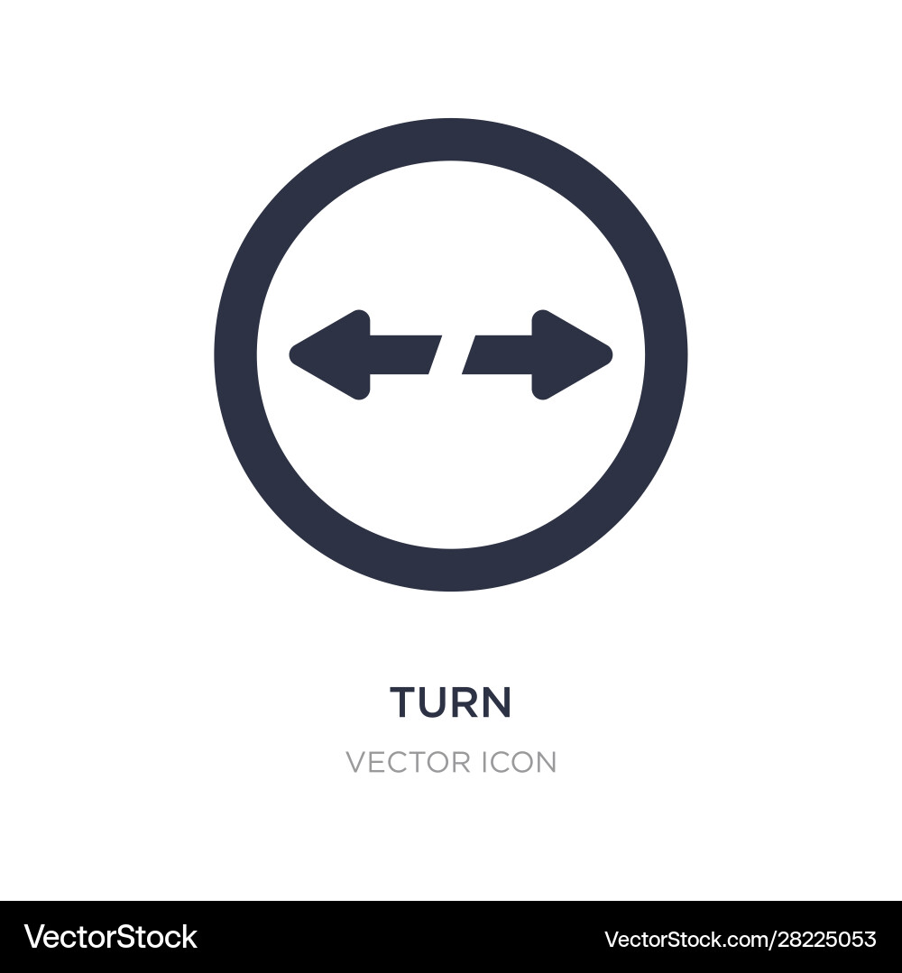 Turn icon on white background simple element from Vector Image