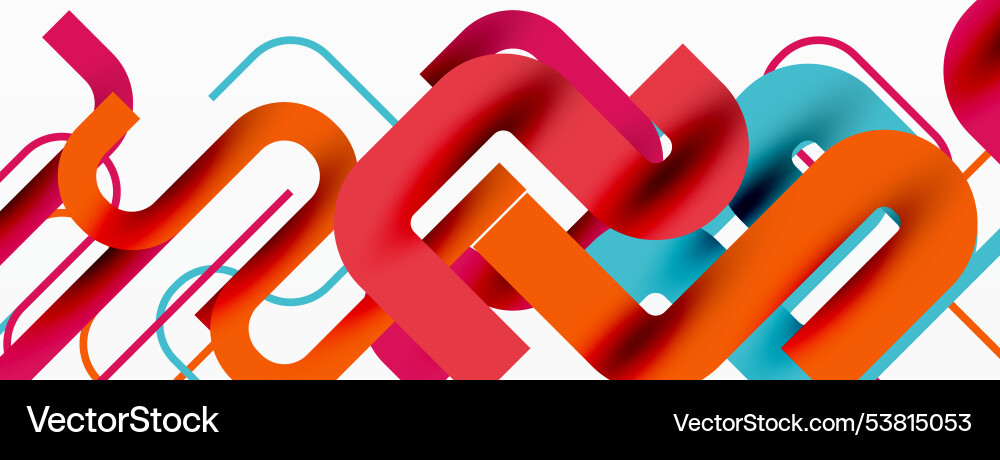 Wave lines minimal abstract background vector image