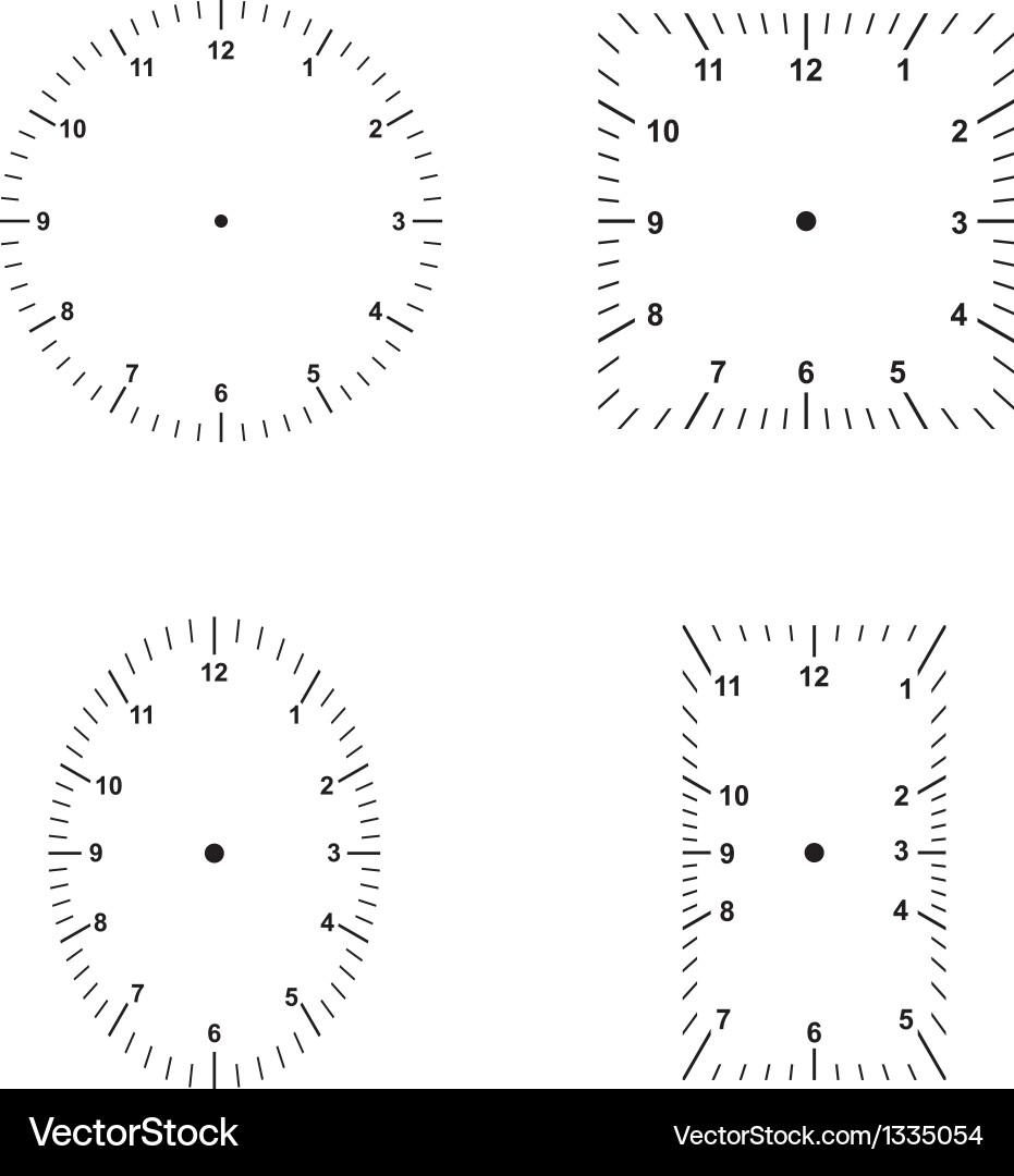 Analog Clock Dials vector image