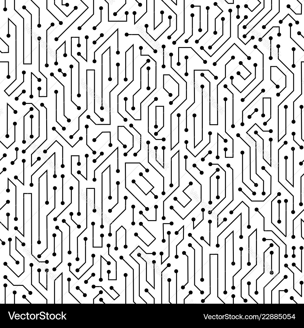 Complex Micro Circuit Pattern Vector Image