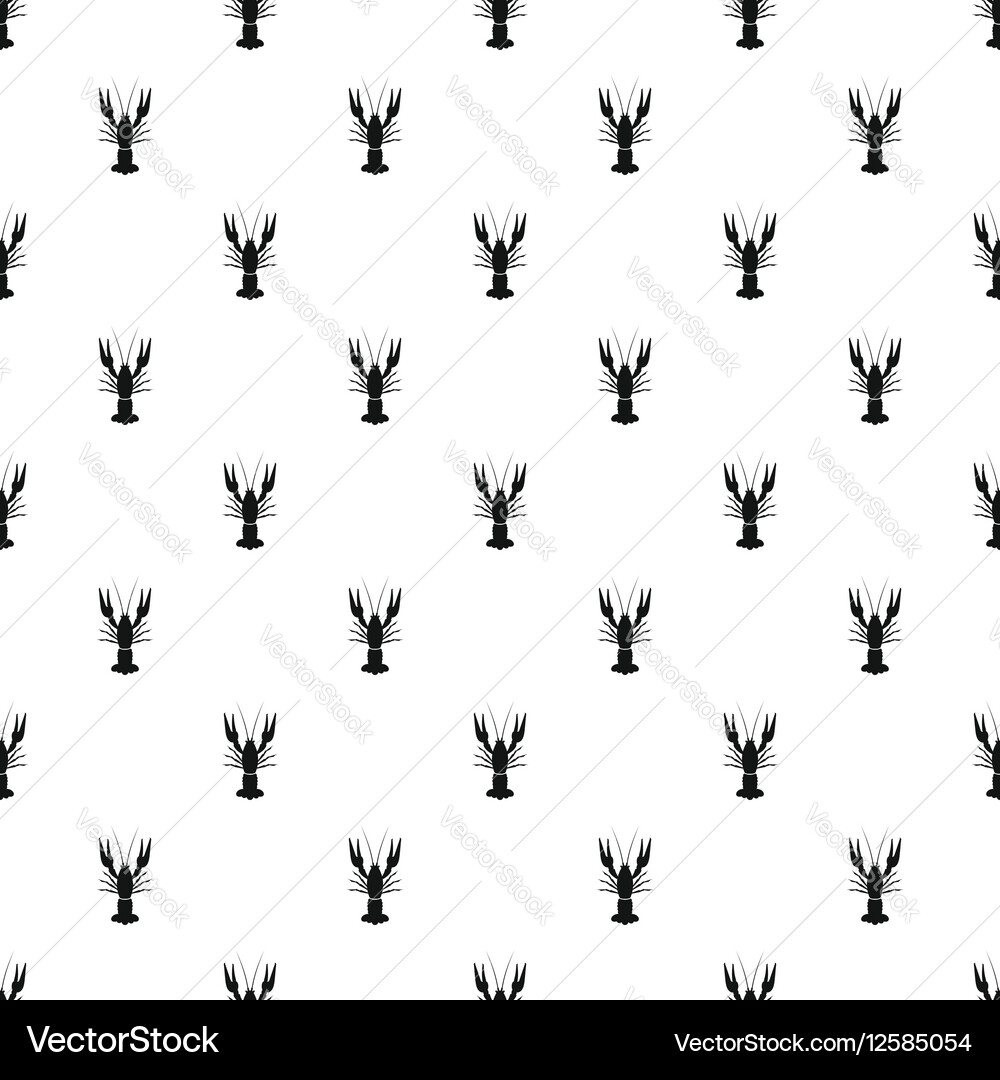 Crayfish pattern simple style vector image