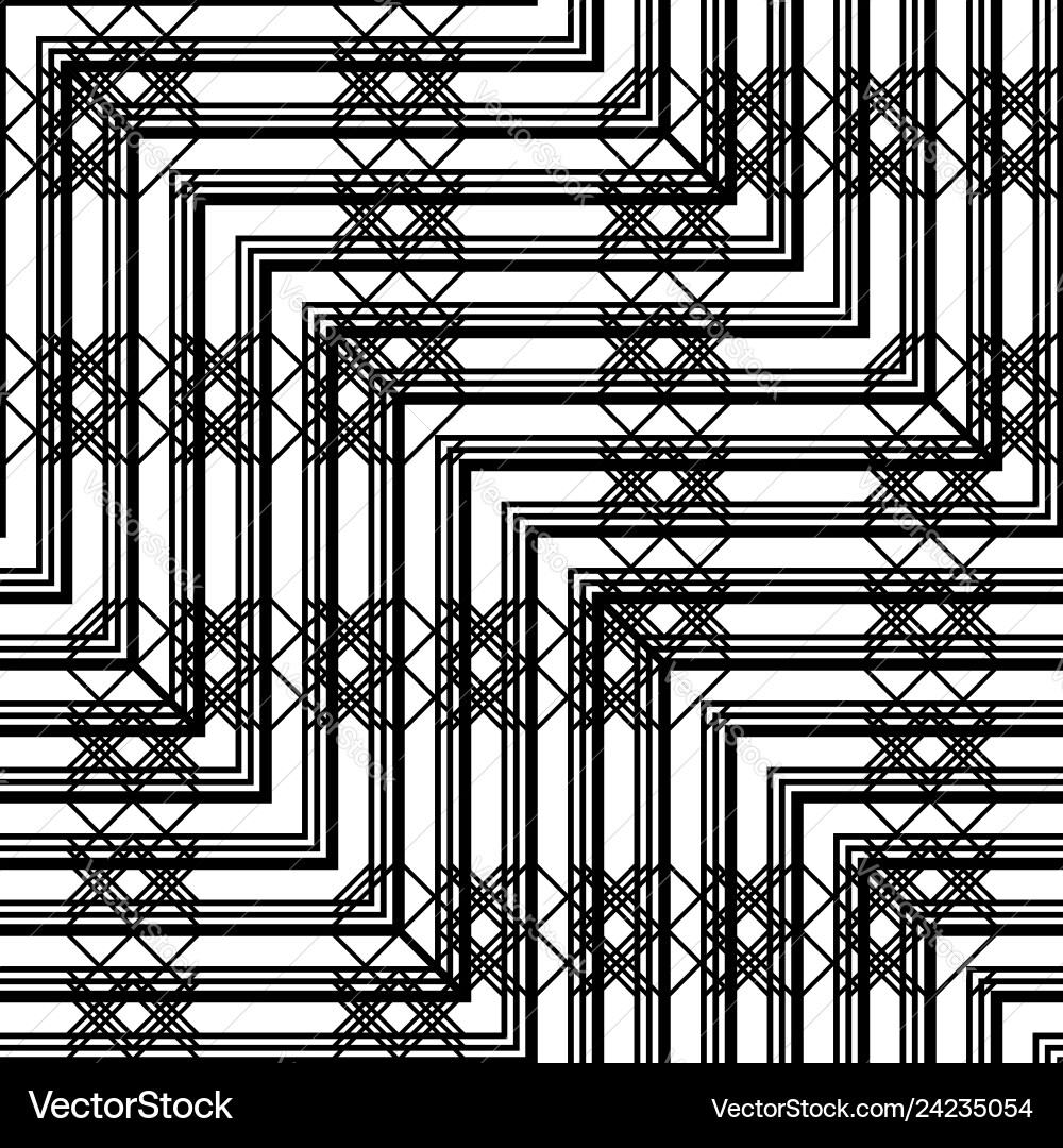 Design seamless monochrome grid pattern vector image
