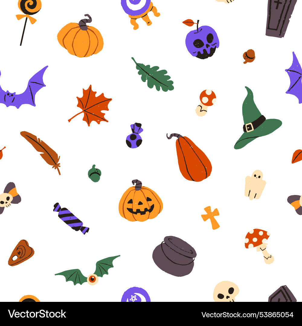 Endless background with halloween pumpkins scary Endless background with halloween pumpkins scary vector image