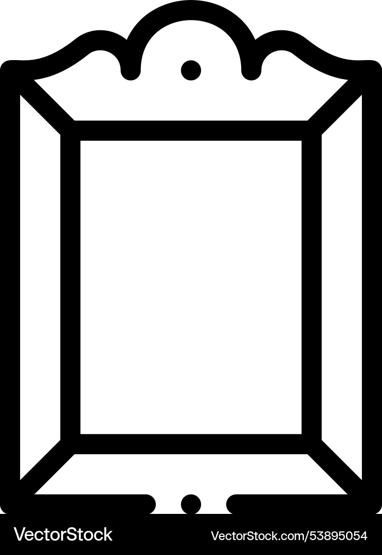 Frame icon thin linear style design isolated Frame icon thin linear style design isolated vector image
