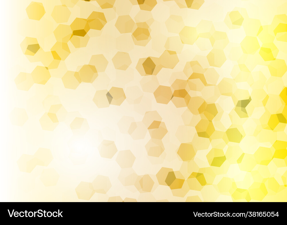 Golden Hexagon Pattern Background vector image
