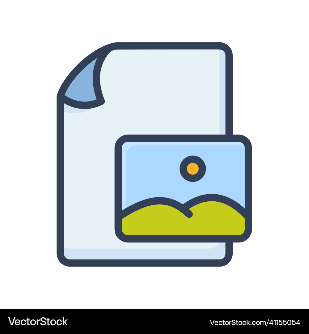 Image document file paper page picture single Vector Image