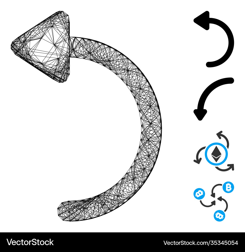Linear rotate ccw mesh Linear rotate ccw mesh vector image