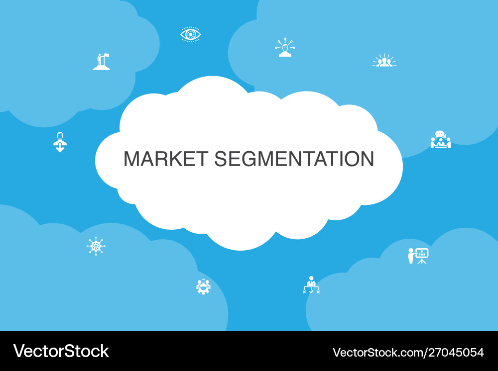 Market Segmentation Cloud Icon Template Vector Image