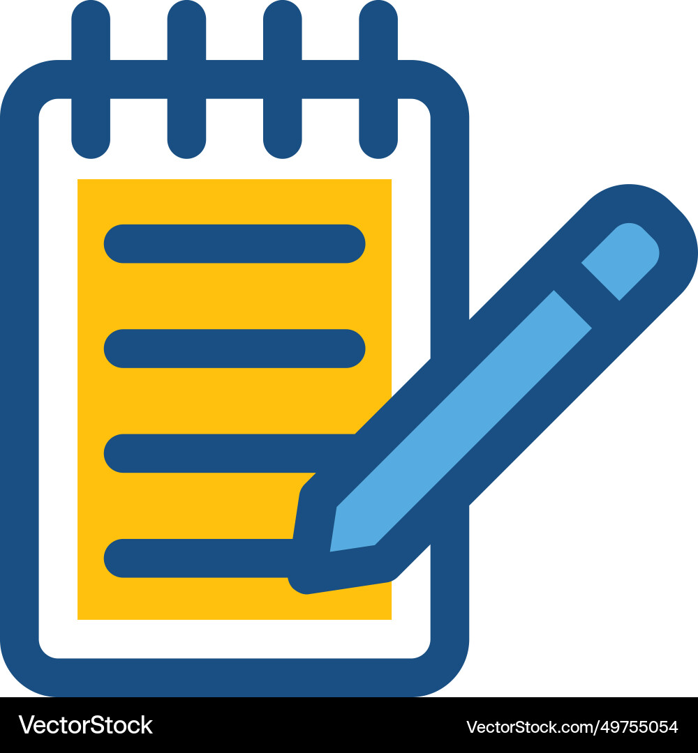 Notebook icon vector image