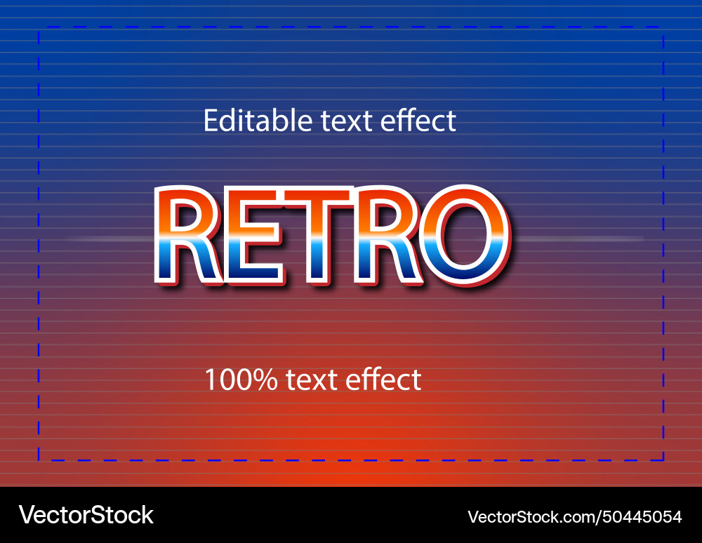 Retro style text effect Retro style text effect vector image