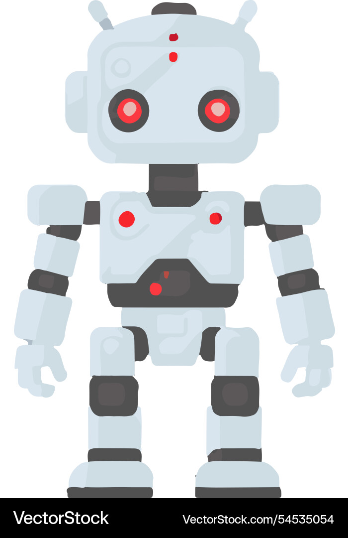 Robot servomechanism neuralnet technology future Vector Image
