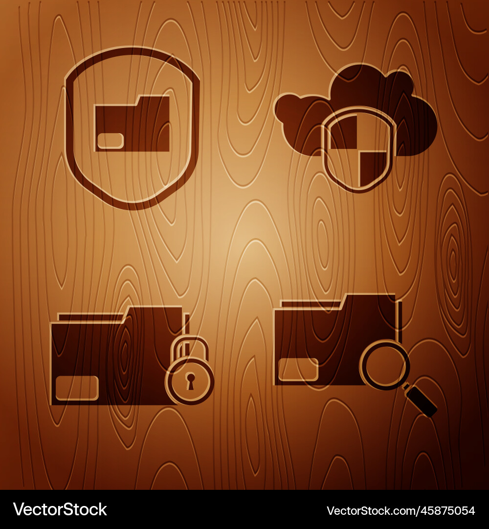 Set search concept with folder document Set search concept with folder document vector image