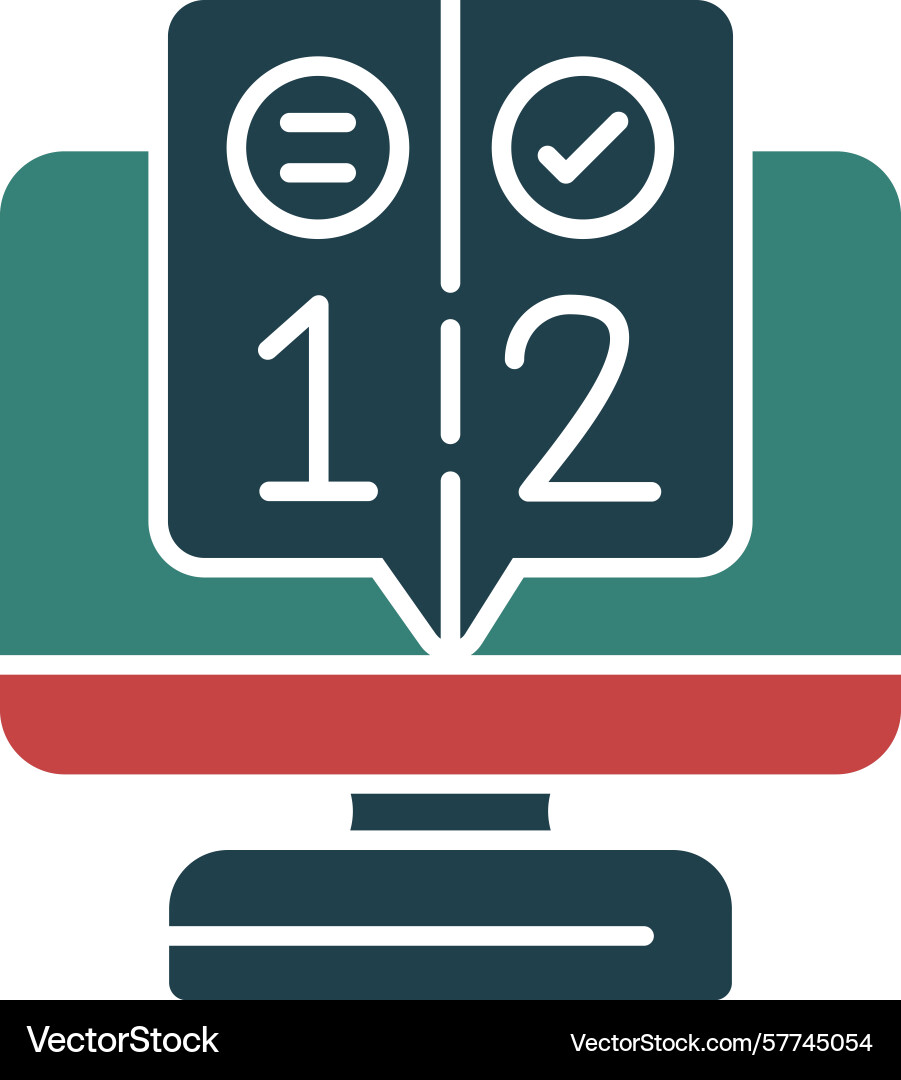 Split testing glyph multi color icon Vector Image