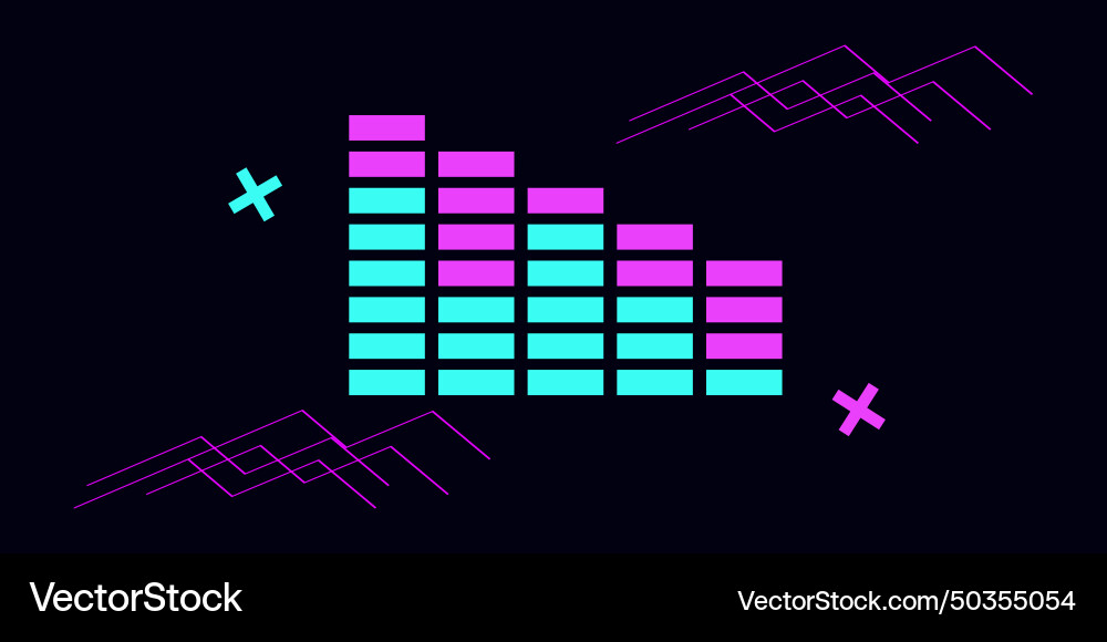 Tech template in cyberpunk style geometric shape Tech template in cyberpunk style geometric shape vector image
