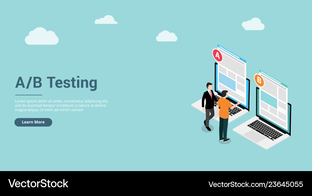 A/B Testing Website Layout vector image