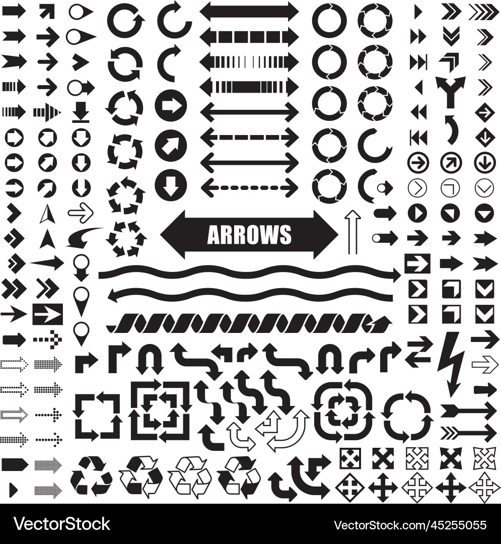 Collection of arrows in format Collection of arrows in format Vector Image