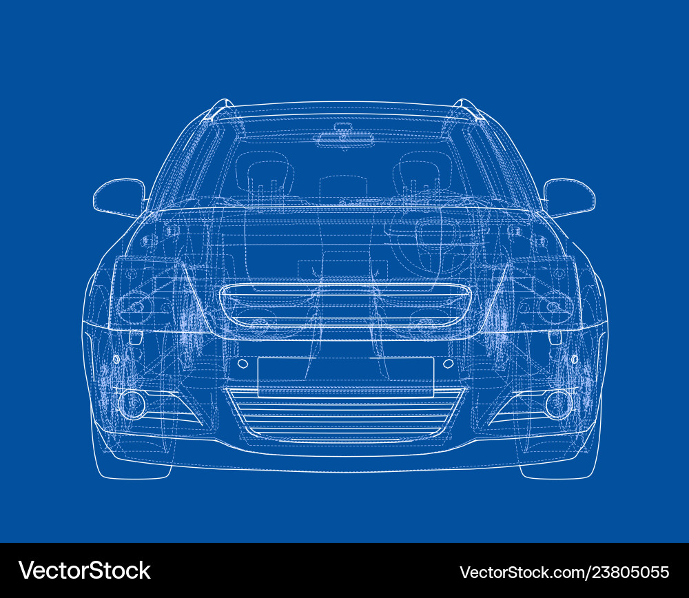 Concept car rendering of 3d Concept car rendering of 3d vector image