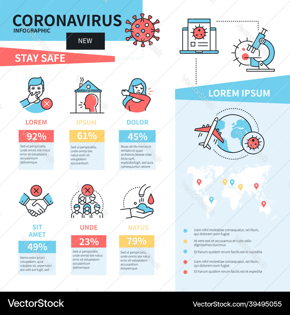 Coronavirus - line design style modern Coronavirus - line design style modern vector image