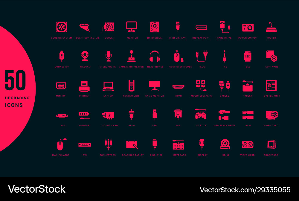 Einfache Icons aufrüsten Computer Einfache Icons aufrüsten Computer vektorbild