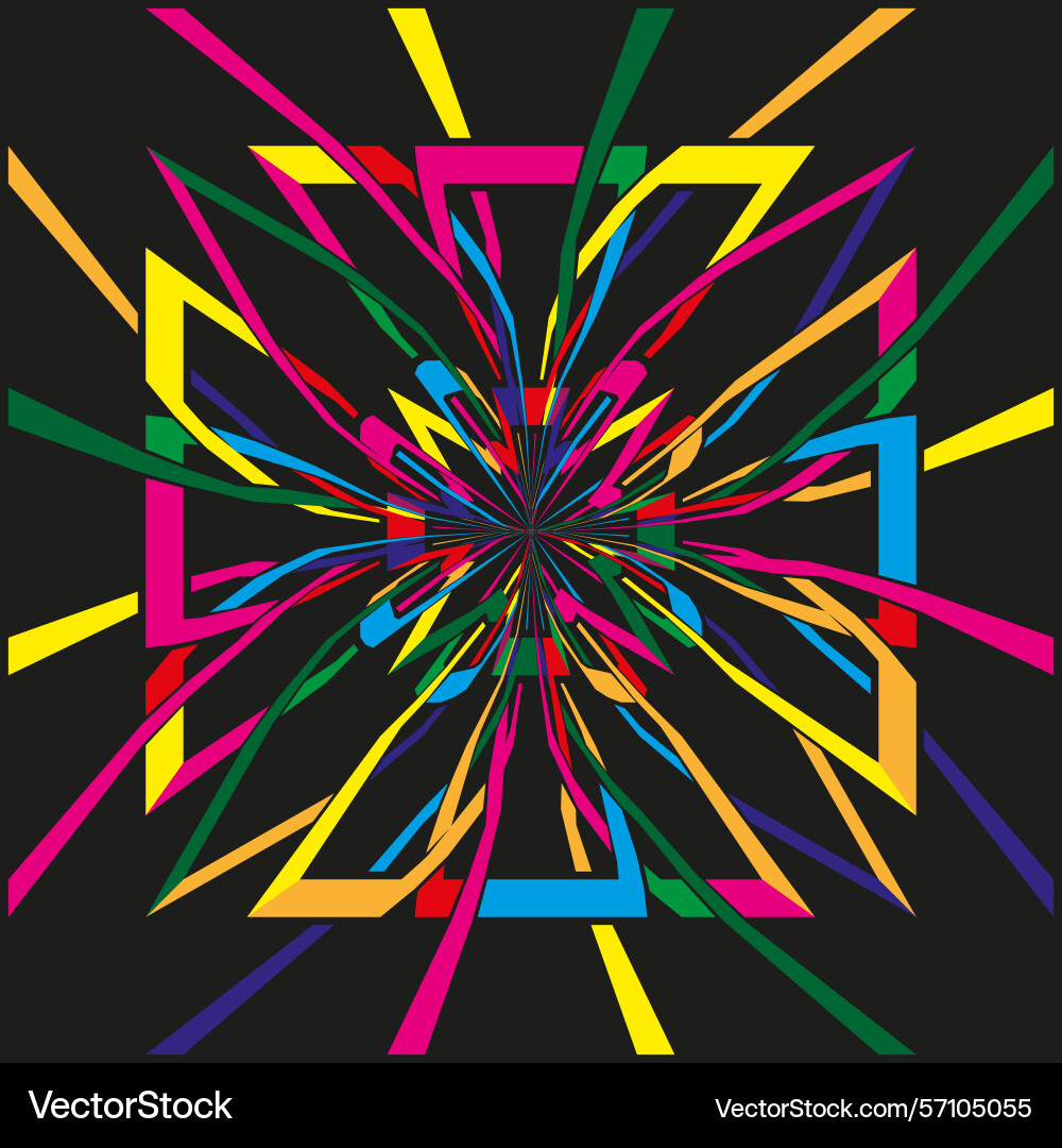 Explosion line pattern abstract colorful design Vector Image