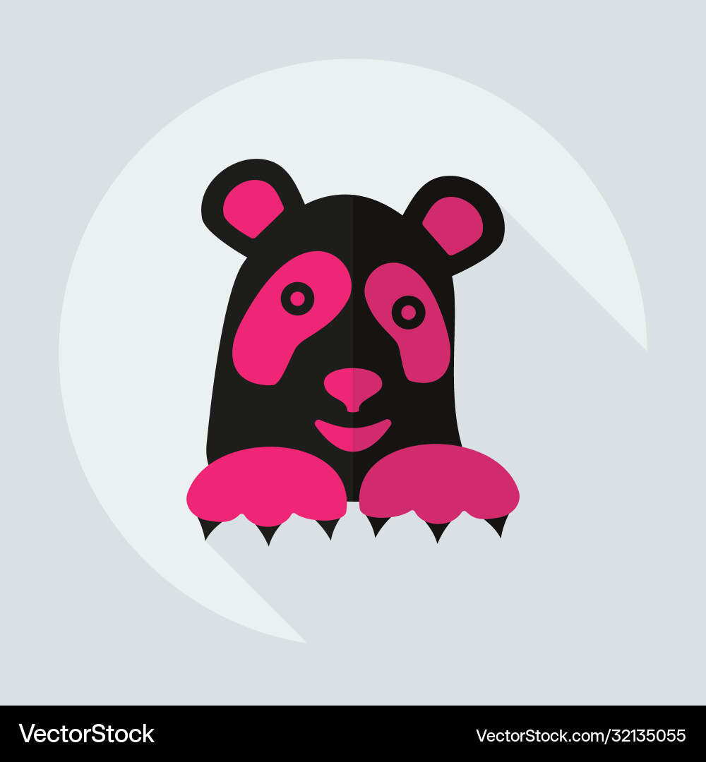 Flat modern design with shadow icons pandas vector image
