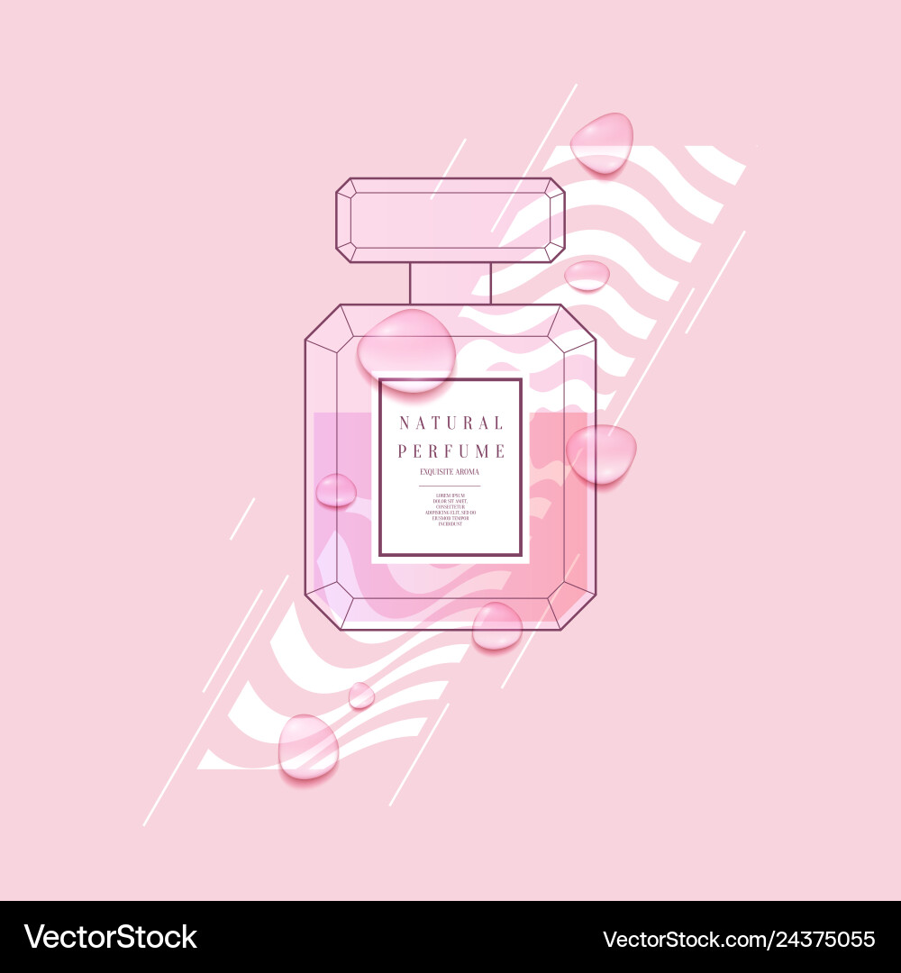 Geometrische Parfümflasche - Pink Vektorbild