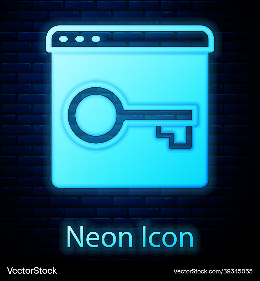 Glowing neon secure your site with https ssl icon Glowing neon secure your site with https ssl icon vector image