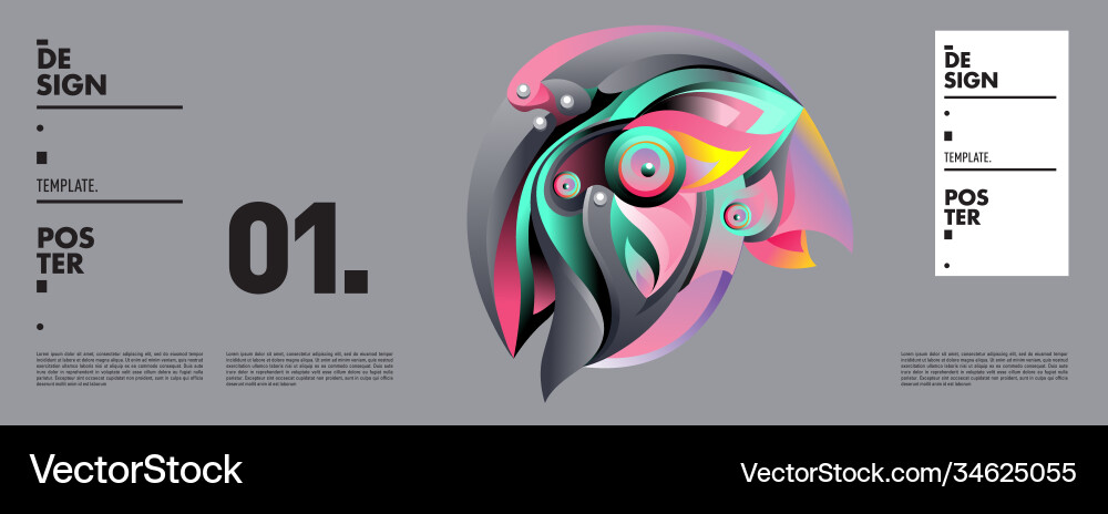 Landing page background template with colorful Vector Image