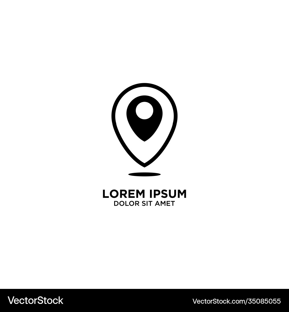 Map location pointer navigation pin sign isolated vector image