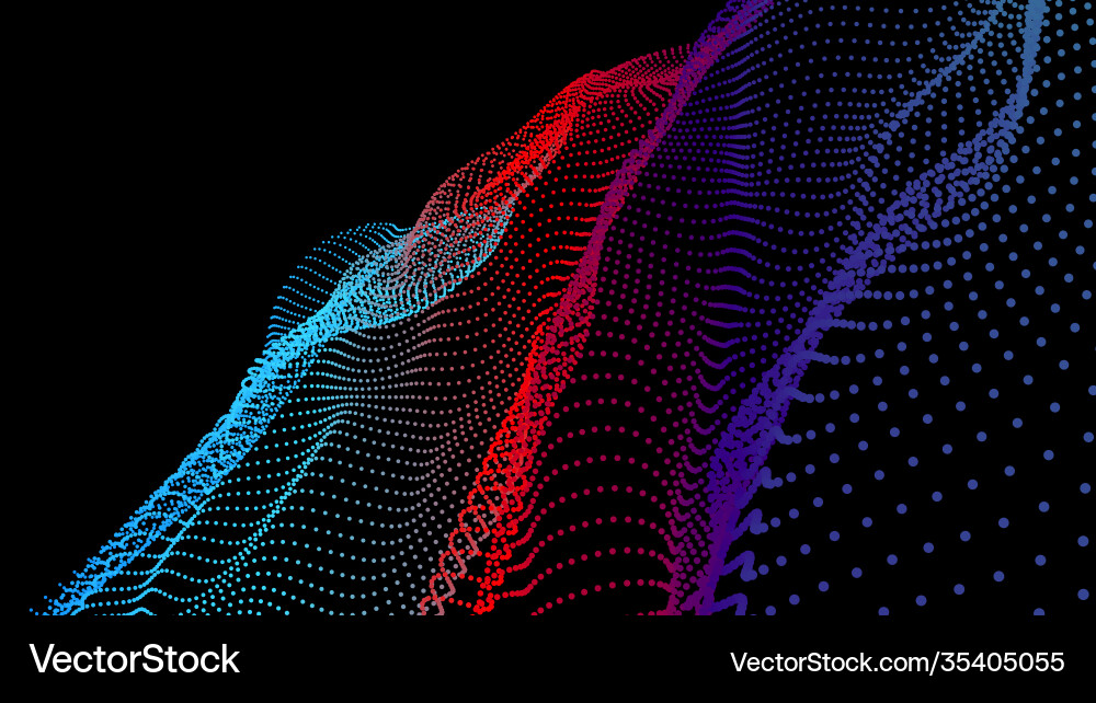 Node 3d data array dots organized to network Node 3d data array dots organized to network Vector Image