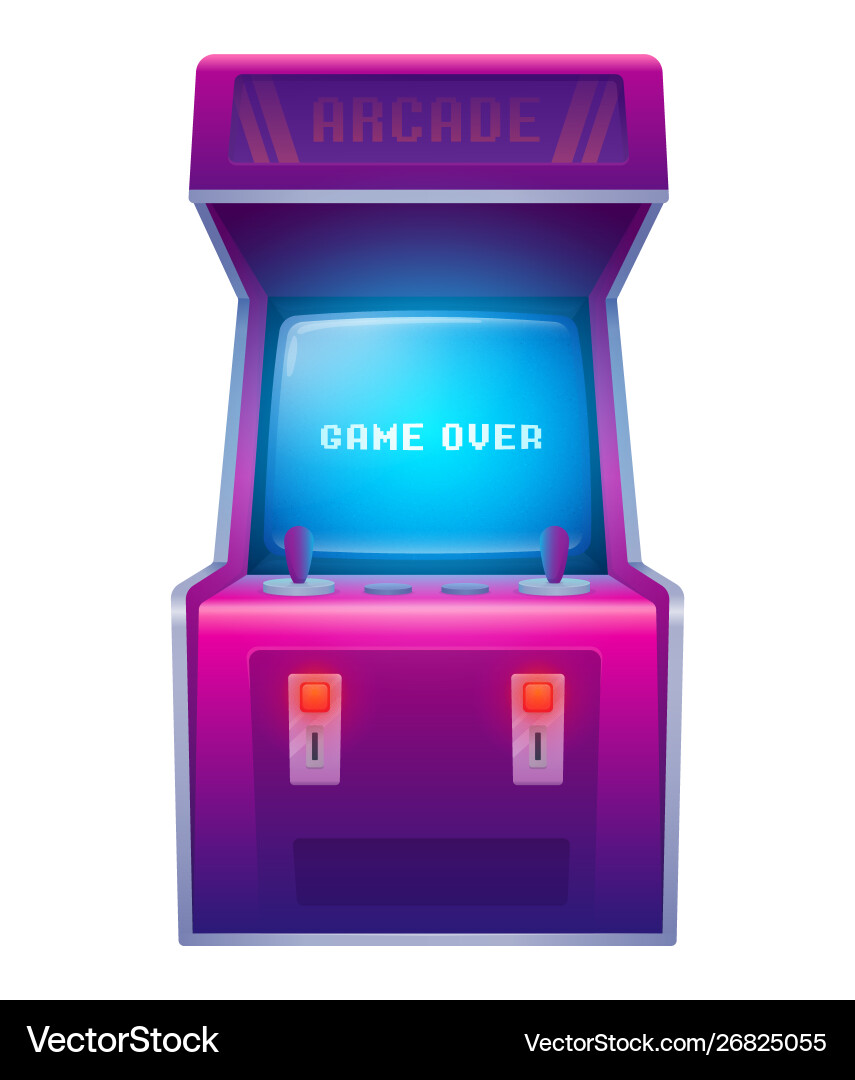 Retro Arcade Game Machine Vector Image