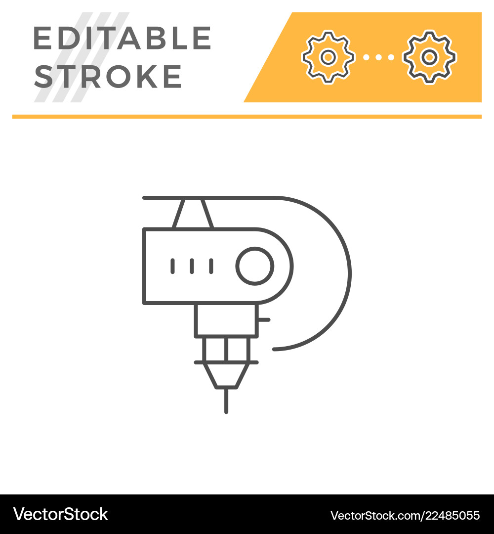 Robotic machine part line icon Robotic machine part line icon vector image