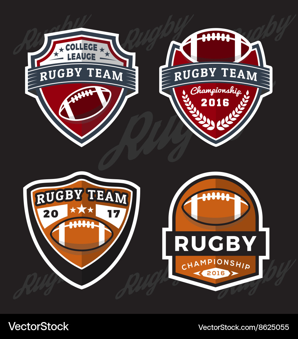 Rugby & Football Logo Templates vector image