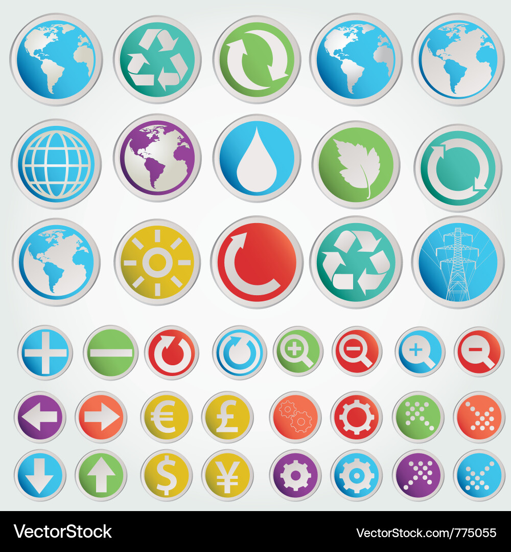 Set various forms symbols vector image