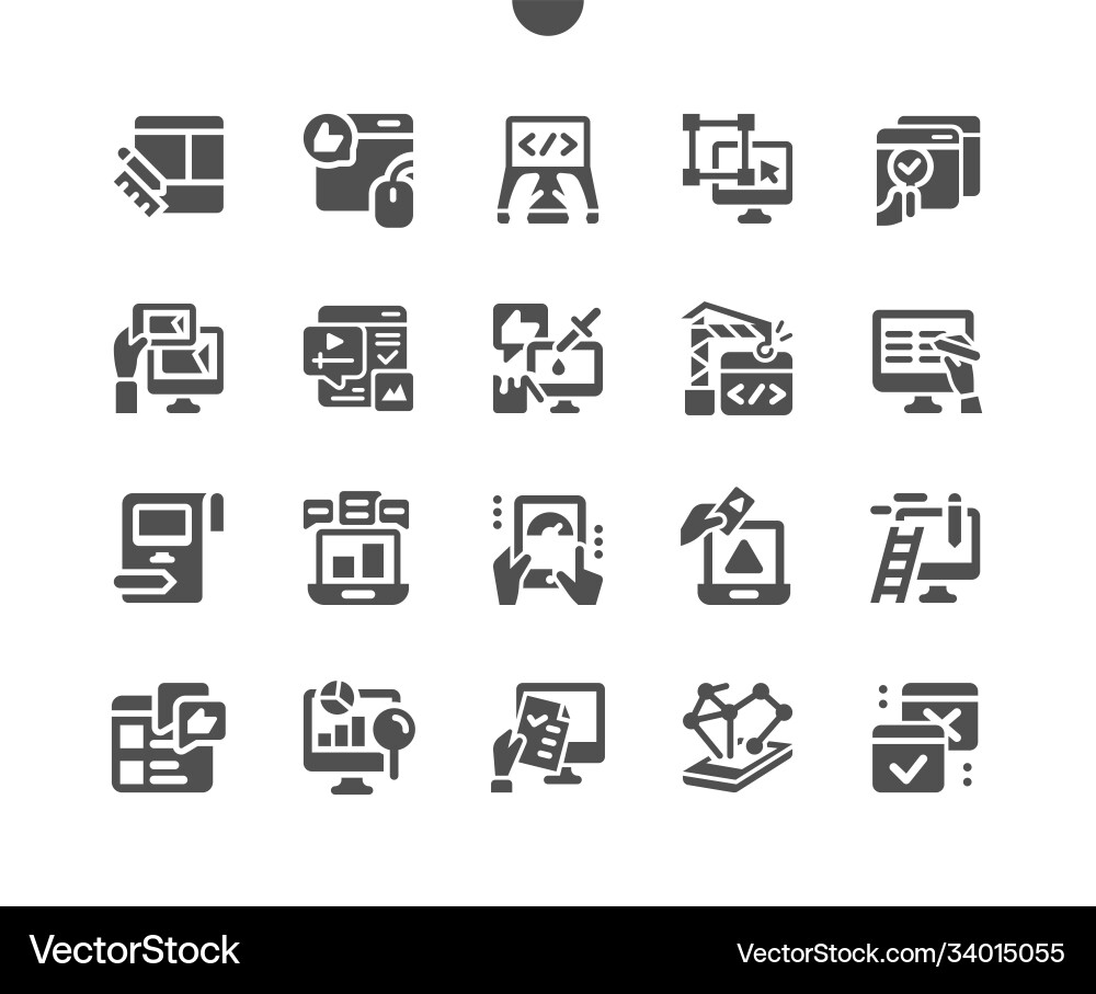 Testing responsive website at work vector image