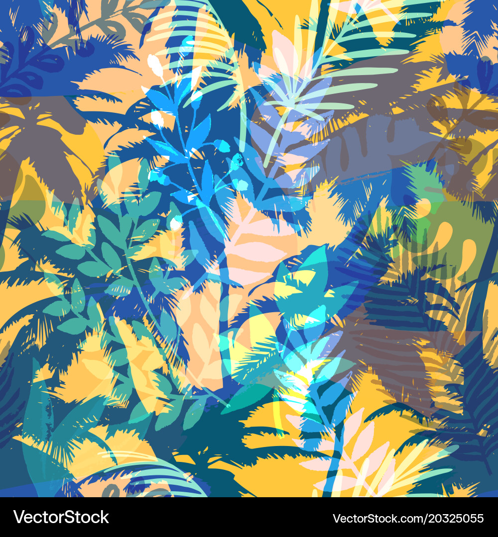 Tropical Palm Pattern Vector Image