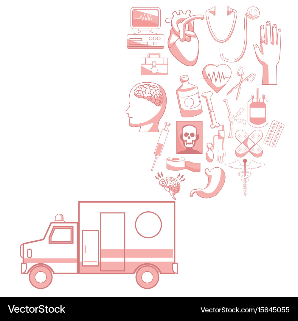 White background with red color sections vector image