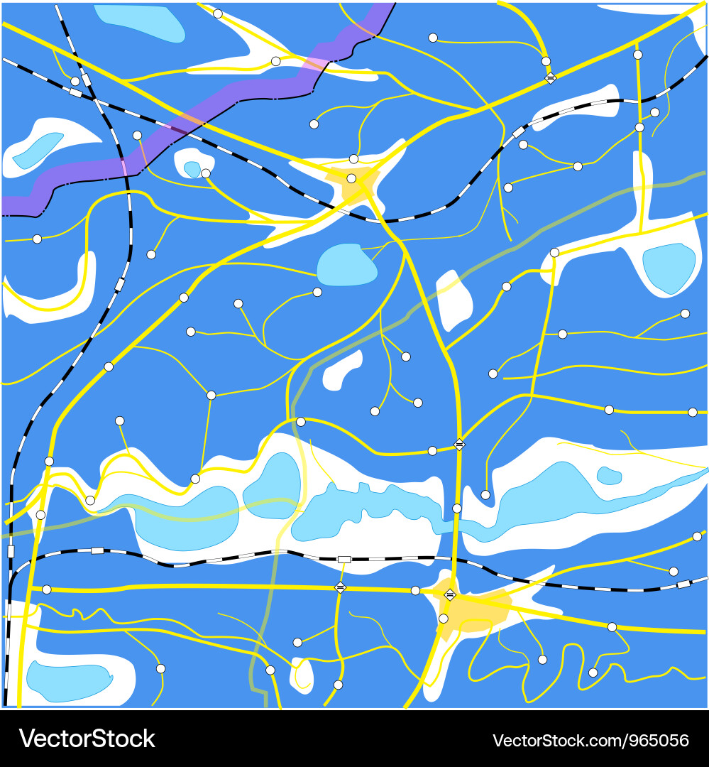 Abstract Blue Map Pattern vector image
