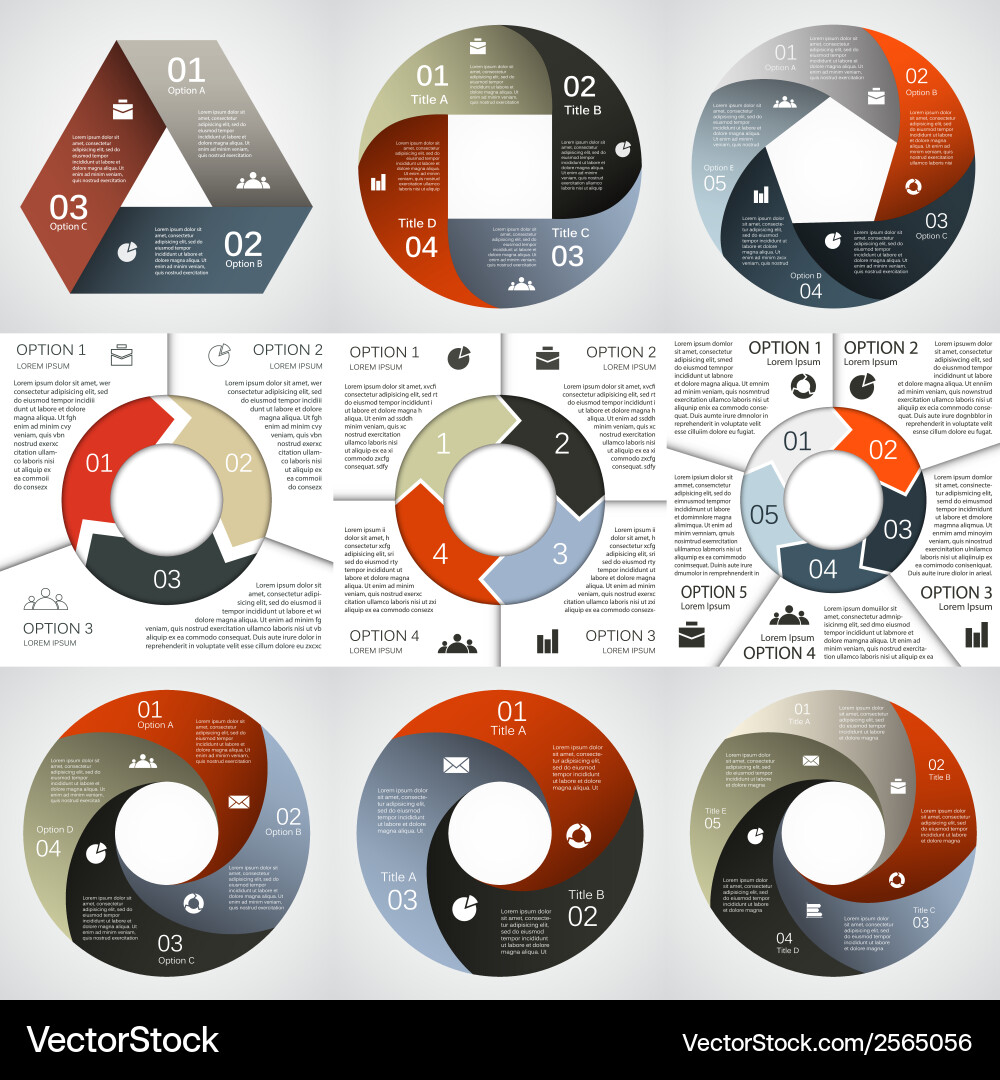 Abstract Step Layout - Options & Progress vector image