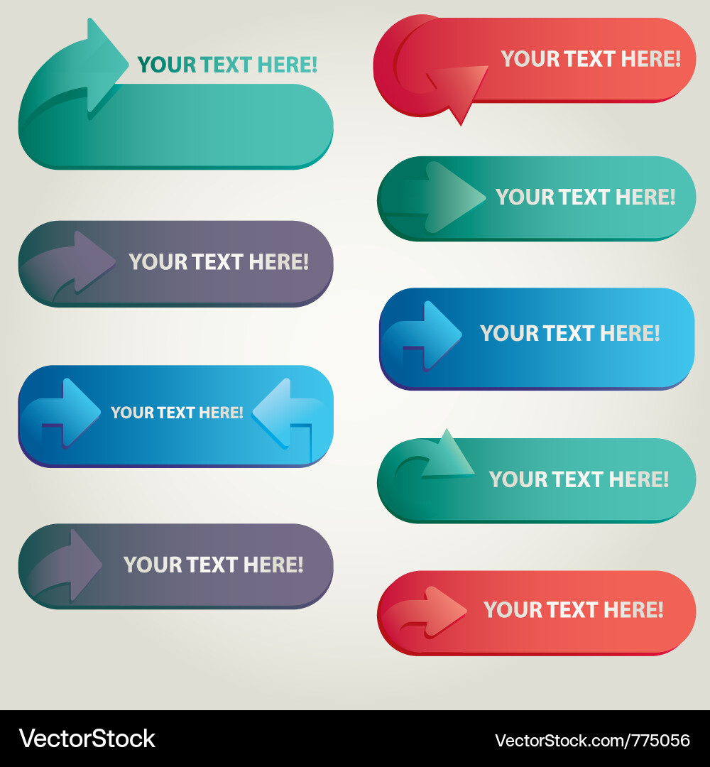 Arrow Set - Directional Icons Vector Image