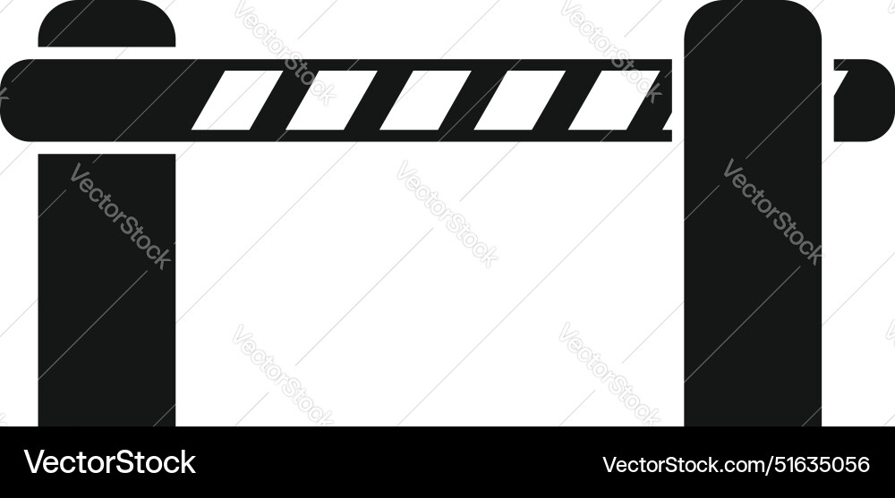 Closed barrier gate icon representing access vector image