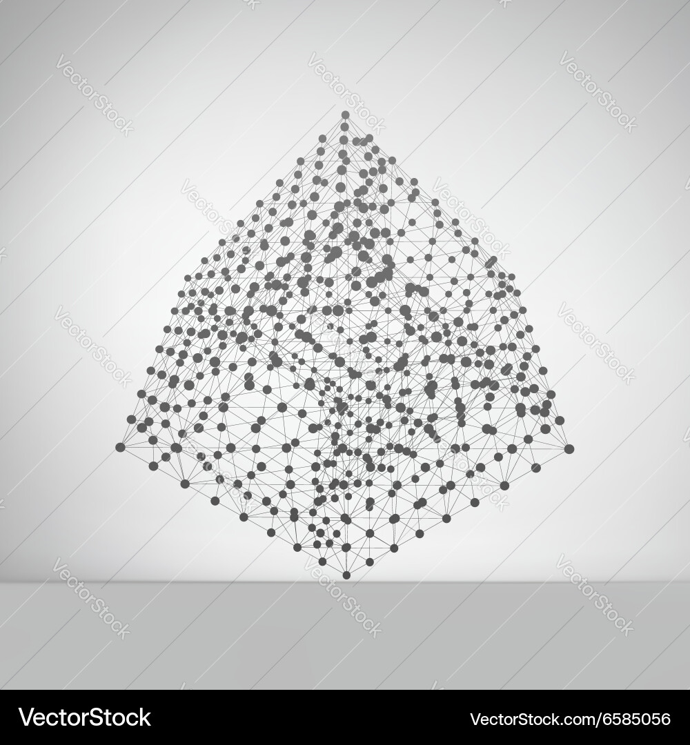 Cube molecular lattice connection structure Vector Image