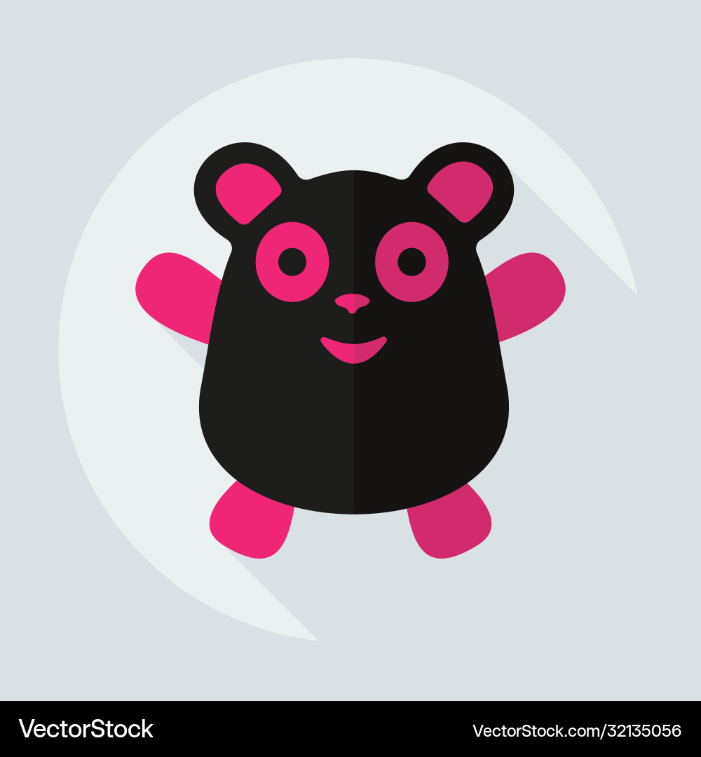 Flat modern design with shadow icons pandas Flat modern design with shadow icons pandas Vector Image