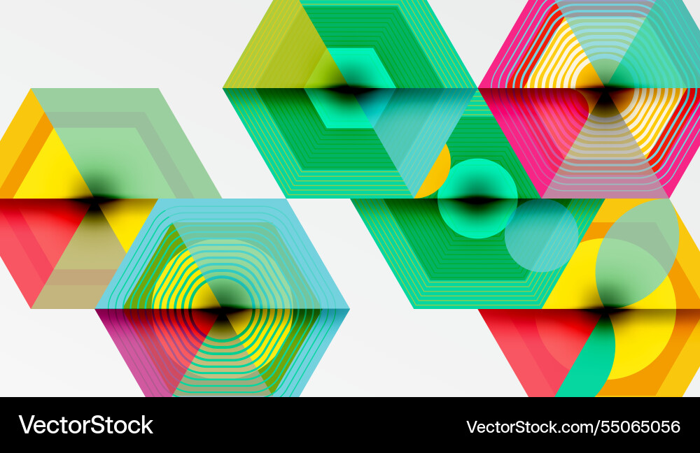 Kreative Sechskant geometrische Formen Design Kreative Sechskant geometrische Formen Design vektorbild